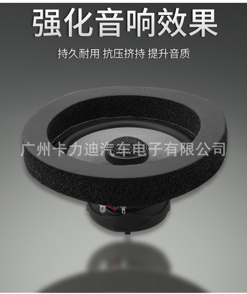 Car Door Audio Modification 6.5inch Speaker Voice Coil Sealed Speaker Sound-Absorbing Foam Pad Speaker Soundproofing Cotton