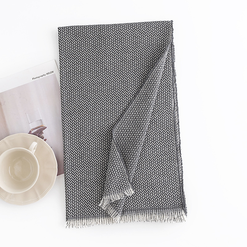 Sciarpa in cashmere imitazione minimalista e alla moda, sciarpa versatile in stile temperamento, scialle da donna di alta qualità, sciarpa calda e resistente al freddo_voghion.com