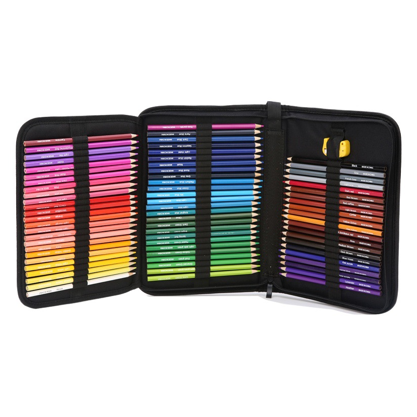 Juego de lápices de colores transfronterizos europeos y americanos, a base de aceite y solubles en agua, 72 colores, 120 colores, lápices de colores para dibujar y bocetar, suministros de papelería.