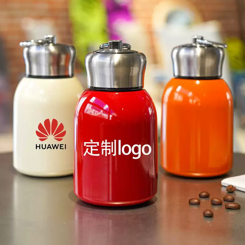网红小胖丁保温杯学生可爱不锈钢迷你大肚杯情侣刻字制定广告logo