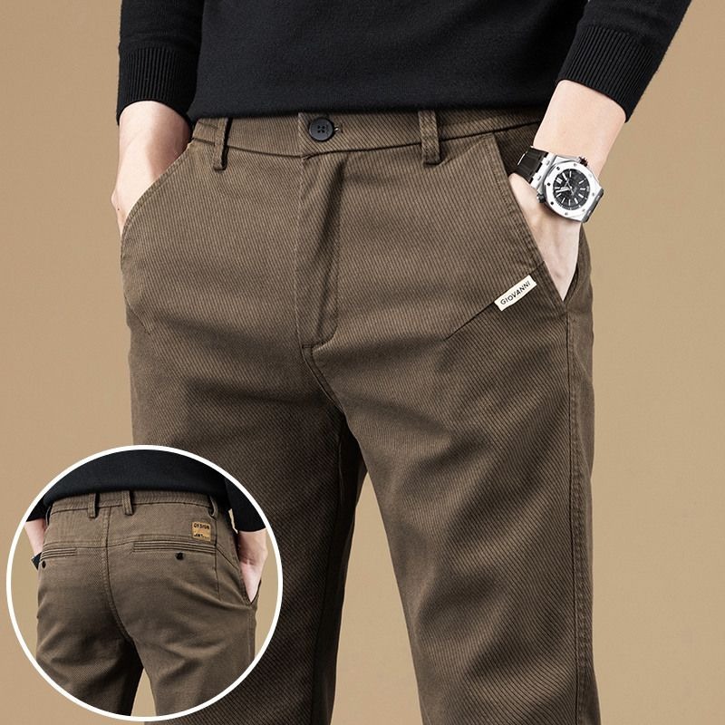 2025 Autumn and Winter Men's Casual Pants Men's Straight Loose Youth Slim Versatile Men's Trendy Long Pants