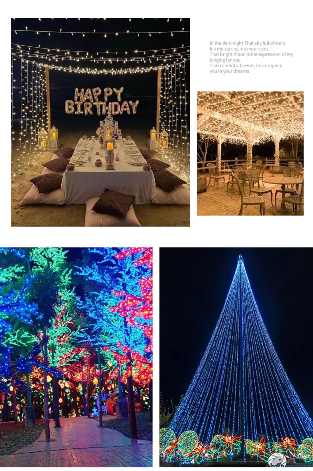 LED-Lichterkette mit blinkendem Sternenhimmel, solarbetrieben, hohe Helligkeit, wasserdicht, für den Außenbereich, stimmungsvolle Beleuchtung_voghion.com