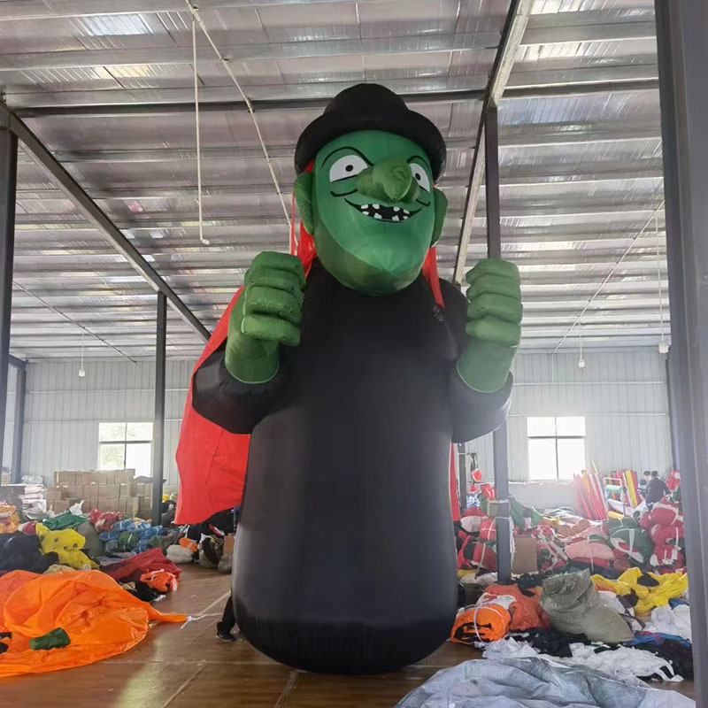Fábrica de origen Halloween infláble calabaza modelo de aire negro gato bruja dibujos animados fantasma ojo modelo de aire arco decoración de bar