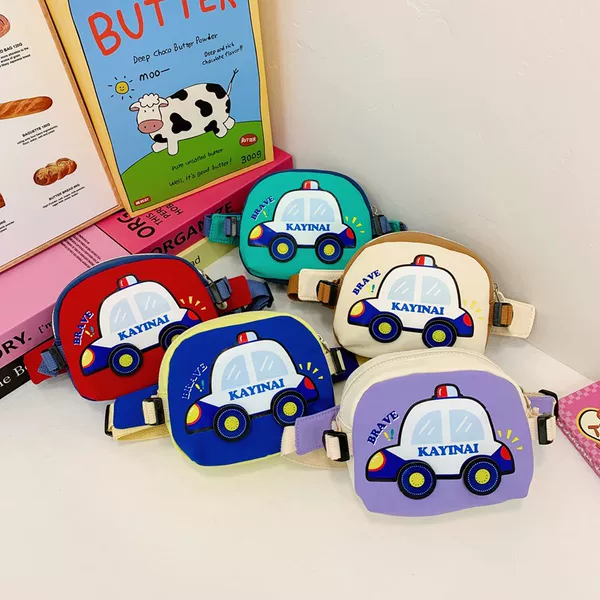 Japanese Cartoon Boys' and Boys' Chest Bag Cute Cute Car Baby Waist Bag New Stylisics Printed Children's Bag