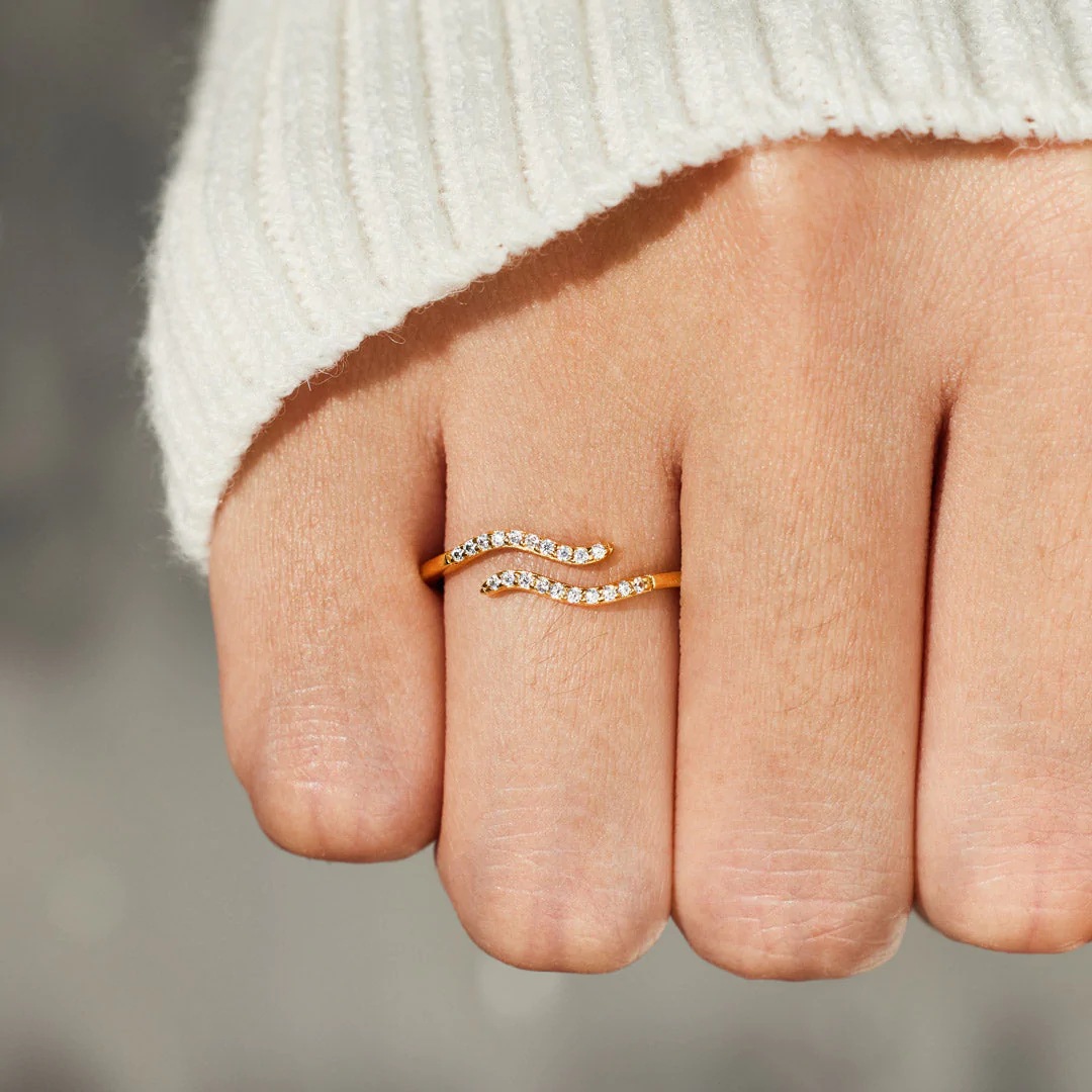 Open Rings Classification 925 Sterling Silver Zircon Geometric Open Rings
