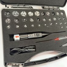 跨境批发32头红绿光免调归零器USB款校准器金属 Laser Bore Sight