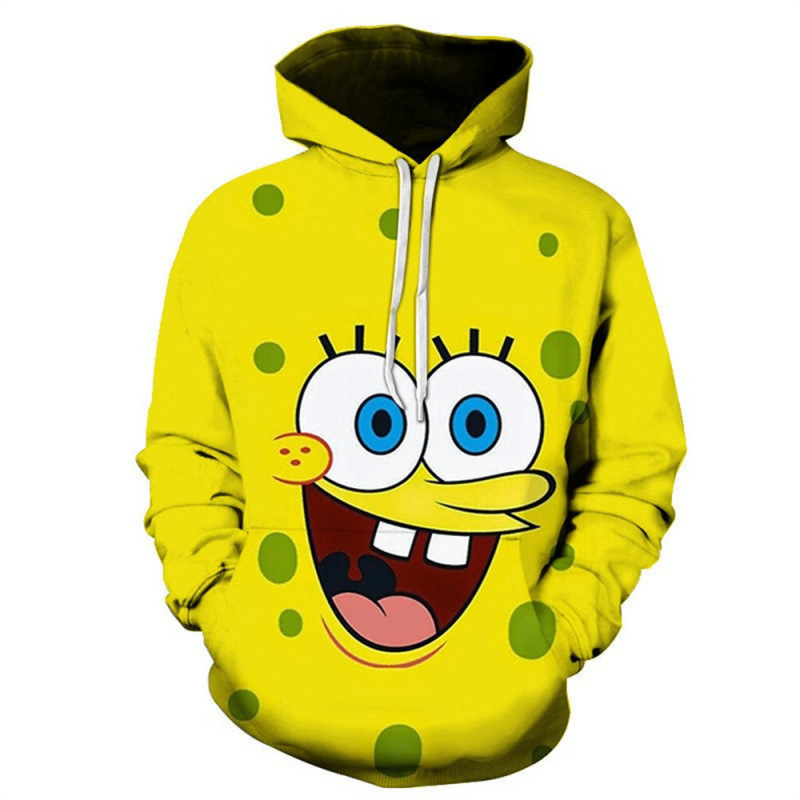 2025 Autumn Fashion New Trend Spongebob and Patrick Star Long Sleeve Loose Hooded Sweatshirt Couple Style
