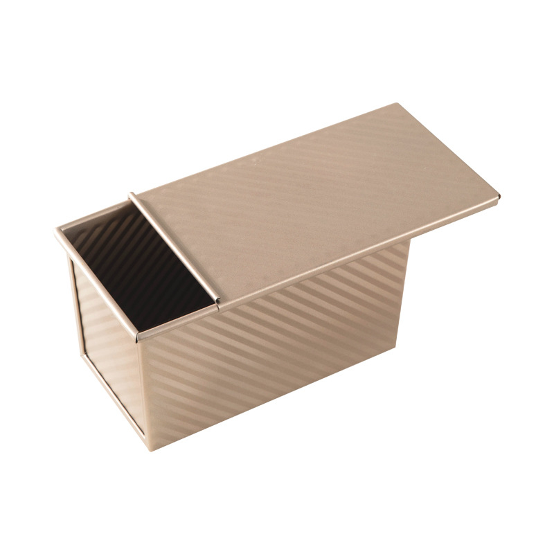 450g caja de tostada corrugada con cubierta no pegajosa molde de acero al carbono casero molde de pan para pastel de tostada para hornear molde de placa de tostada
