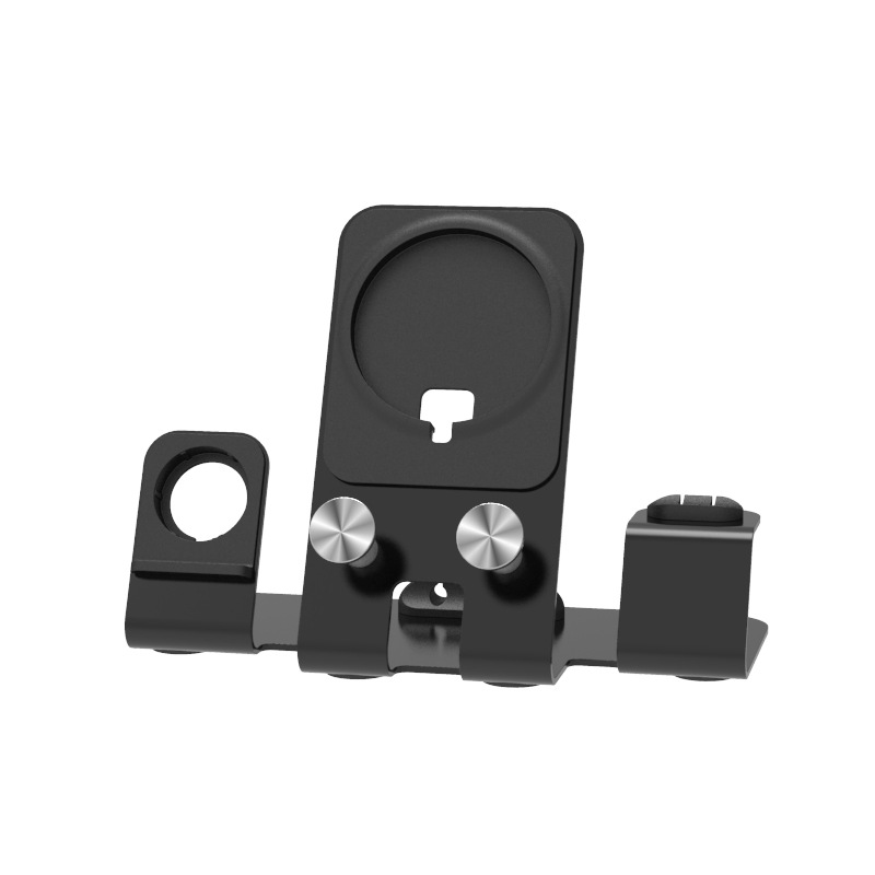 Nueva Venta caliente de aleación de aluminio BASE DE TELÉFONO MÓVIL soporte de carga reloj auriculares multifuncional escritorio tres en uno soporte