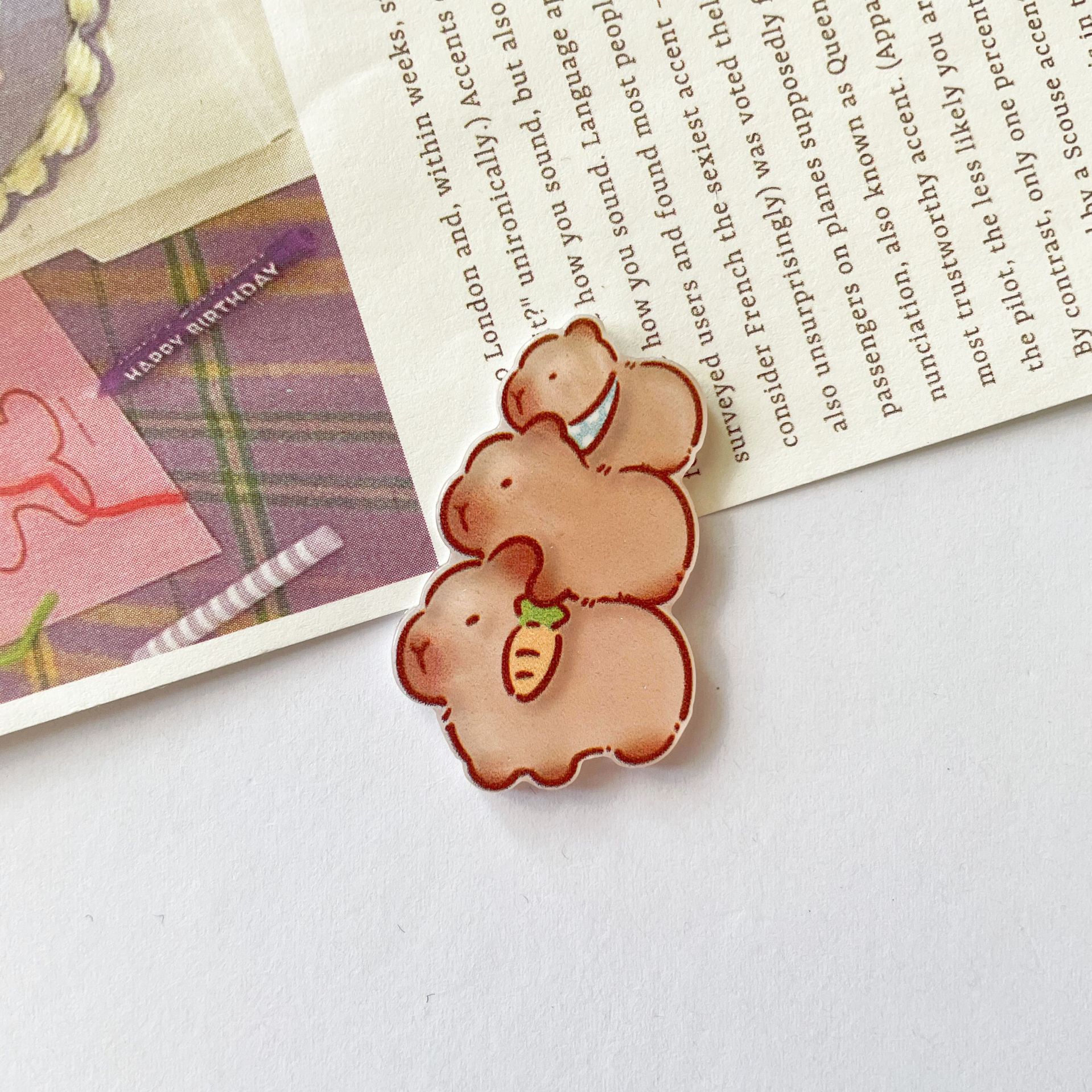 3 capybara 2.1cm * 3.3cm (싱글)