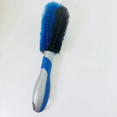 Car Wheel hub brush long handle tire brush wheel hub cleaning tool car wash tire brush special cleaning decontamination brush (Car cleaning tools) - blue-black-tire-brush