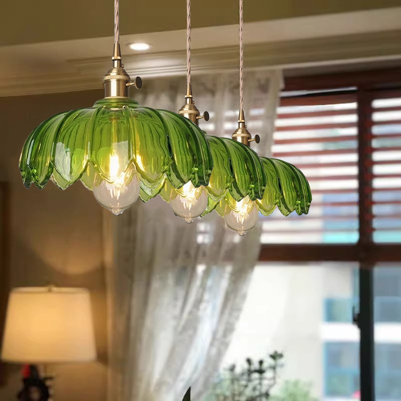 Japón vintage vidrio de bodas de nuez pasillo ventanas cafetería comedor bar cabecera lámpara de cama comedor