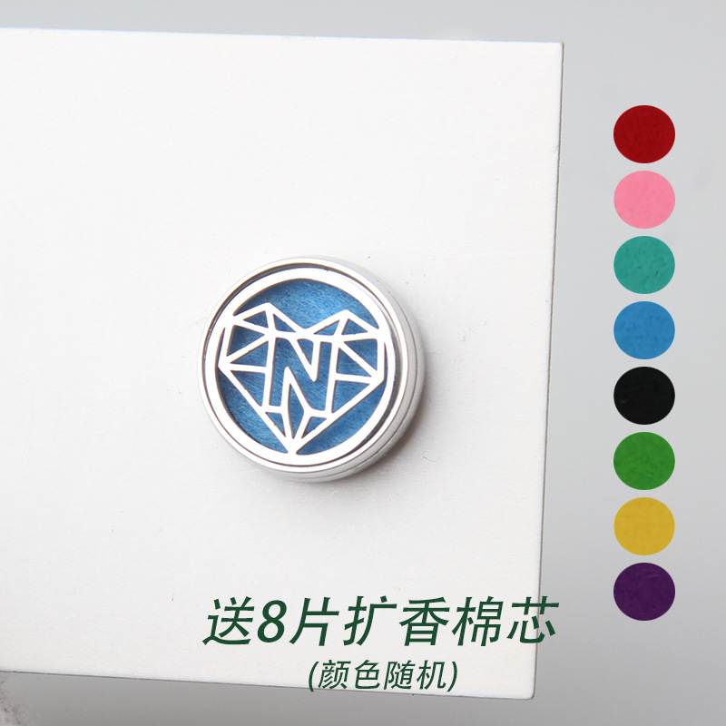 Aromaterapia piedra hebilla fragancia válvula de respiración clip Perfume Aceite Esencial pecho pin hebilla de acero inoxidable logotipo Hong Kong, Macao y Taiwán tiro especial image 23