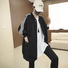 美式撞色三条杠棒球服外套女2025秋季新款宽松百搭时尚休闲上衣潮