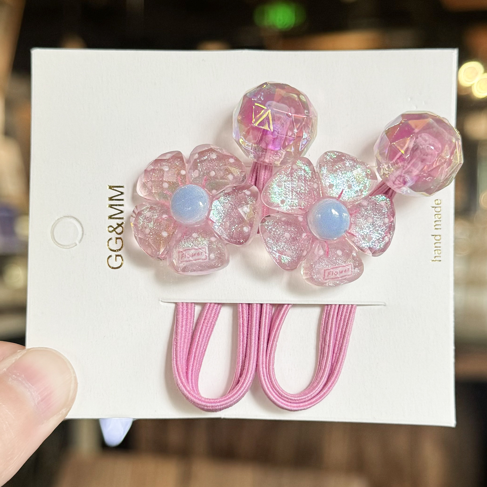 A168 flores de color cuerdas de cabello planas para el cabello de niños dibujos animados azúcar corazón anillo de cabello cuerda de cabeza cola de caballo adorable tocado de correa image 11
