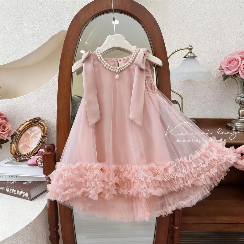 2026 Summer Girls' Dress New Stylish and Fashionable Baby Girl Tuxedo Princess Dress First Birthday Dress 2026 Summer Girls' Dress New Stylish and Fashionable Baby Girl Tuxedo Princess Dress First Birthday Dress