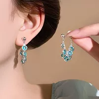Кристальный кулон с стразы, серьги, стиль легкой роскоши, высокое качество, яркий запоминающийся стиль