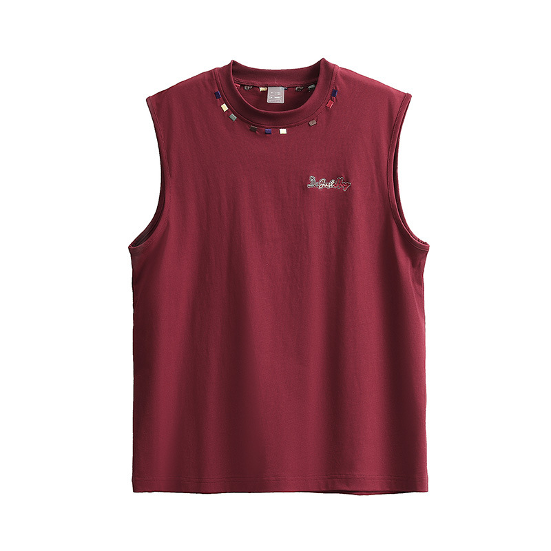 Camiseta sin Mangas Talla Grande para Hombre de Algodón Delgado Suelto para Uso Diario image 6