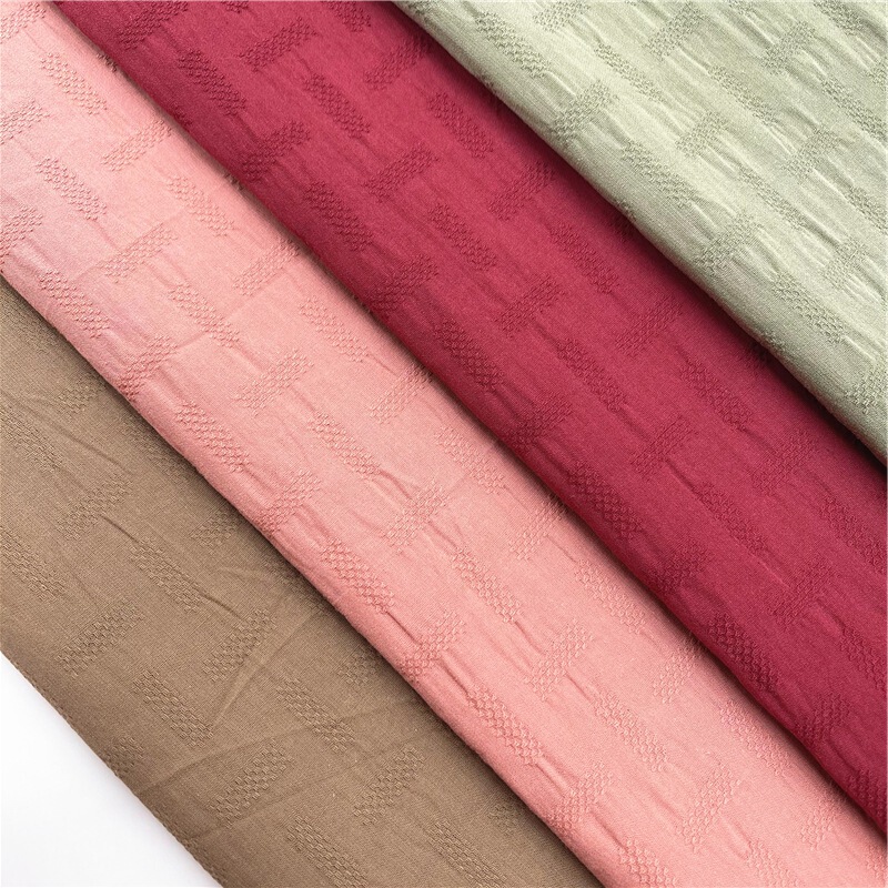 New pure cotton yarn jacquard cotton woven fabric children's shirt skirt fabric