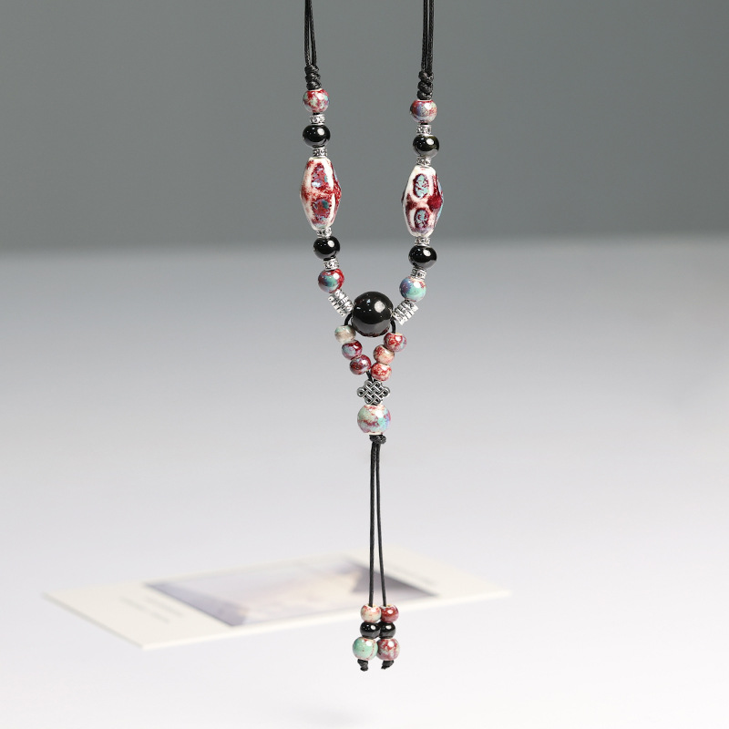 ethnic woven necklace