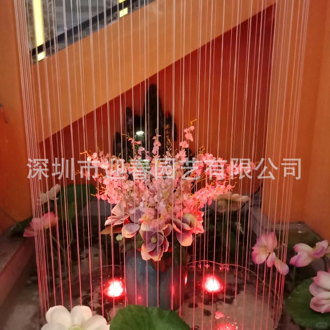 Water Curtain Screen Partition Pull Line Water Curtain Digital Water Curtain Flowing Water Wall Pull Line Waterfall Fiber Optic Screen Curtain Water Landscape Indoor