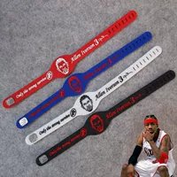 Звезда баскетбола 76 человек № 3 Iverson Avatar регулируемый ремешок Спортивный Браслет Силиконовый светящийся браслет ювелирные изделия для фанатов
