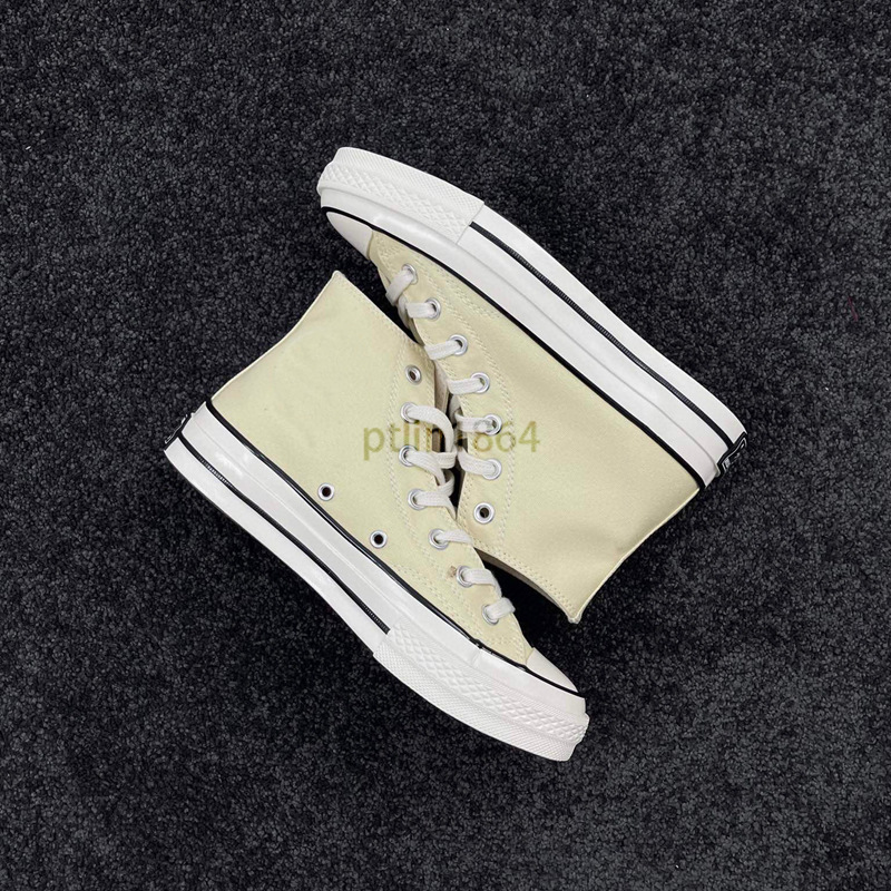 Auténticos zapatos de hombre Meiqi Converse aj 1970s zapatos de mujer zapatos de lona zapatos altos cremosos azules vulcanizados originales puros image 25