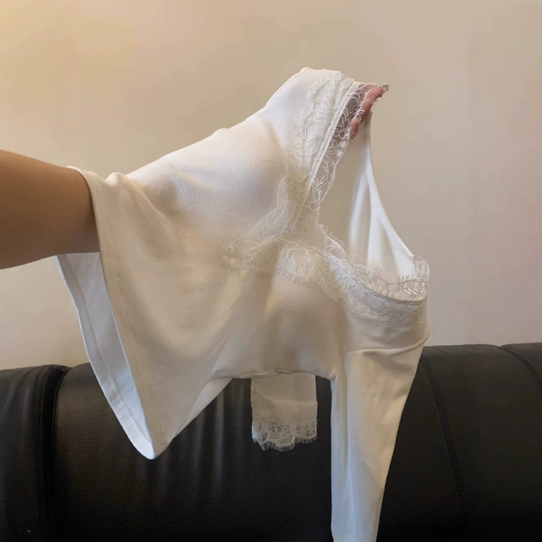 Носите этот кусок бумаги! Белая чистая кружевная нижняя рубашка женская осень-зима