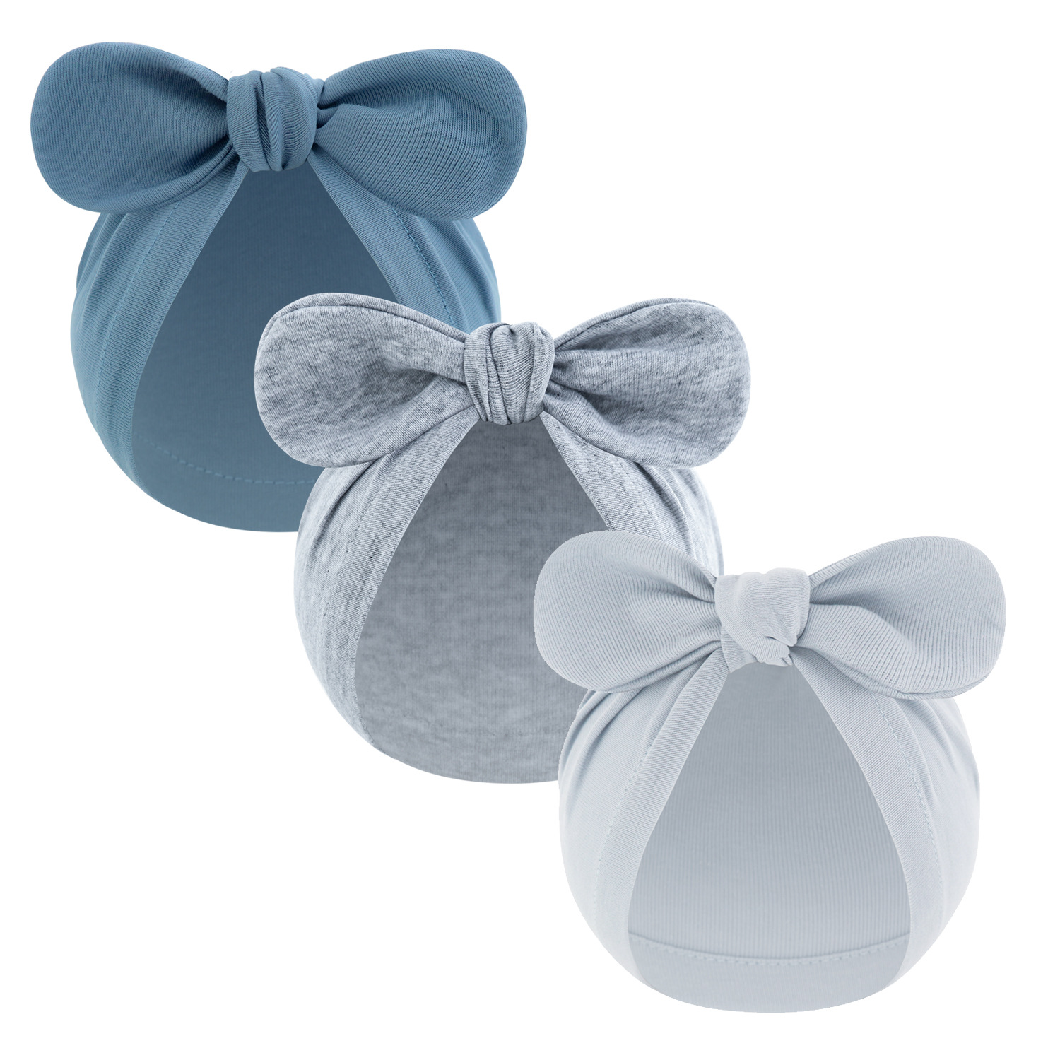 Newborn Rabbit Ear Pullover Hat, Soft Knotted Baby Hat For Spring_voghion.com