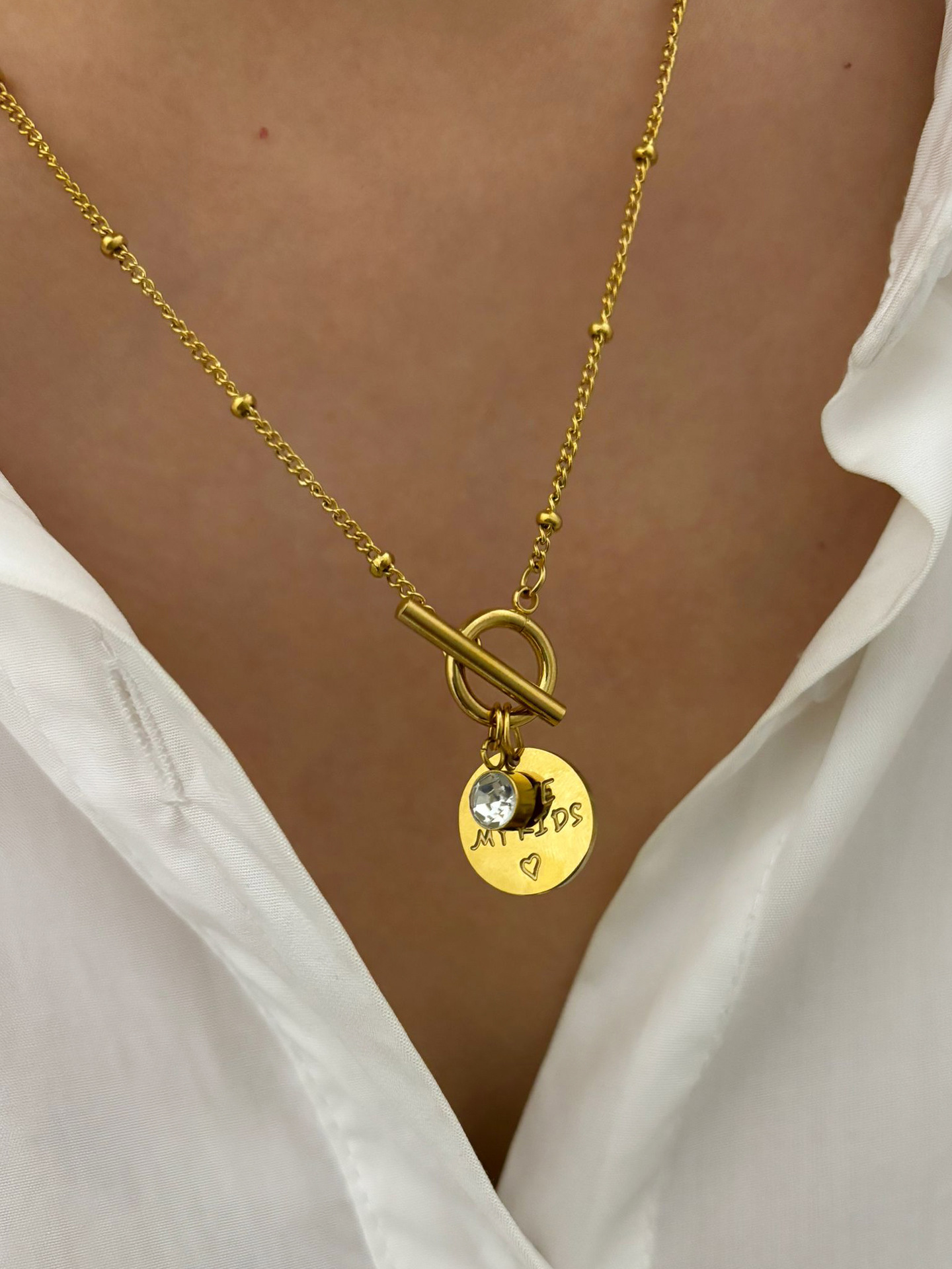 Pendant Necklace Classification 316L Stainless Steel Letter Heart Shape Waterproof Non Tarnish Surgical Steel Simple Style Classic Style Cuban Link Chain Curb Chain Pendant Necklace For Women's