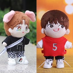 街舞4王一博同款娃衣黑色衛衣外套黑白棋盤格子褲子韓版20cm娃衣