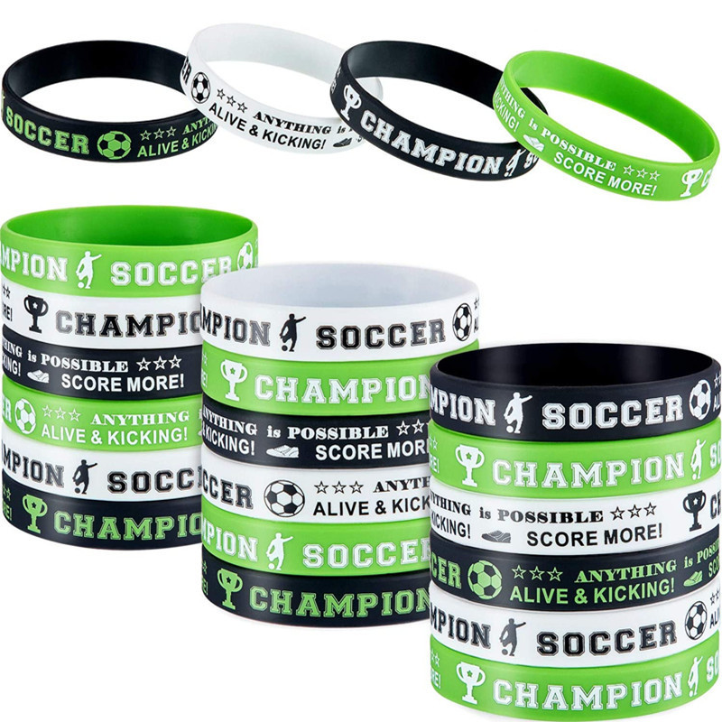 Pre-Order Football Silicone Wristband World Cup Bracelet Soccer Football Soft Rubber Sports Wristband Bracelet