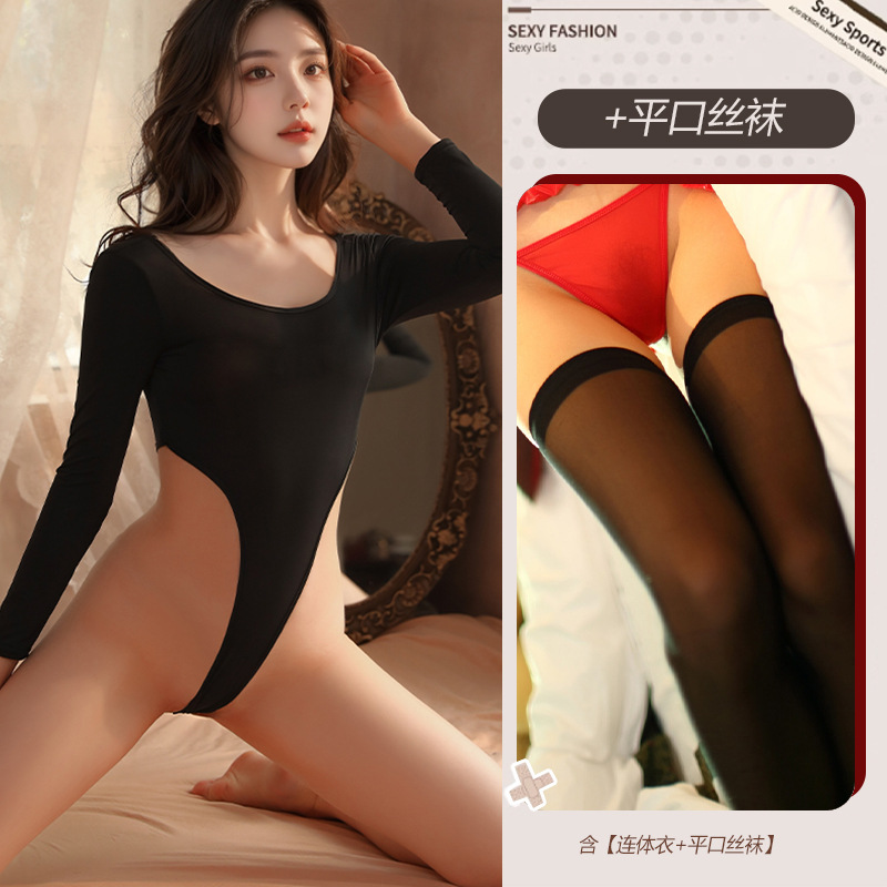 블랙[원피스]플랫블랙삭스