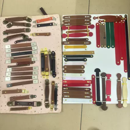 厂家生产礼盒皮拉手PU皮革提手带皮手挽PU手提真皮包带皮绳手提带