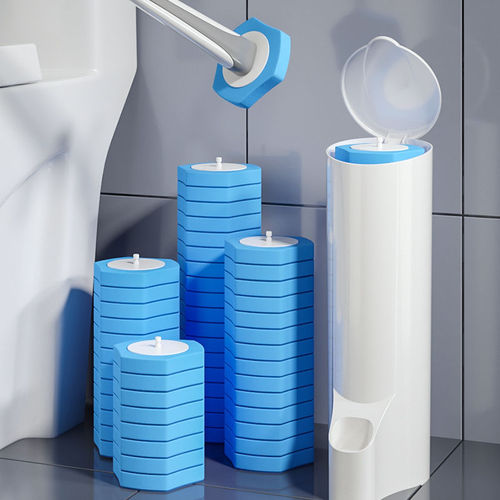 Baojiajie disposable toilet brush set toilet brush long handle no dead ends household toilet cleaning