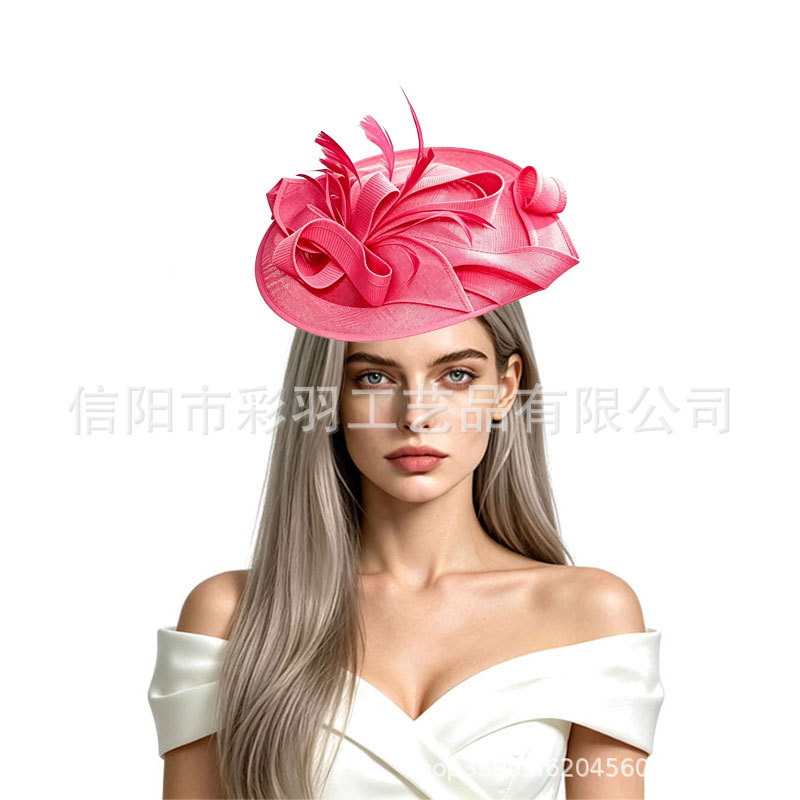 Amazon's best-selling decorative headpiece, versatile and elegant, suitable for the Horse Racing Festival, banquet, bridal accessories, top hats, and European and American hair accessories
