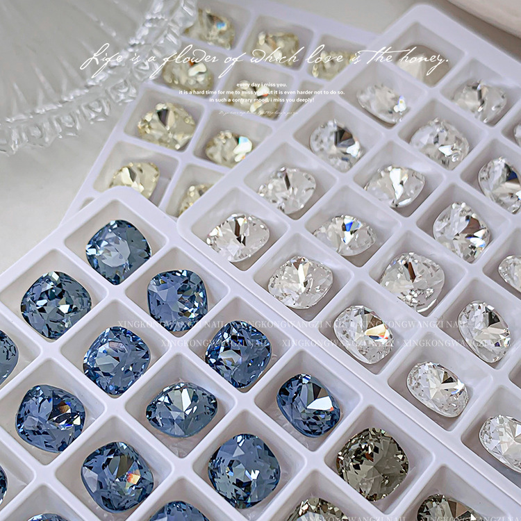 Internet Red Explosive Fat Square Nail Art Diamond Super Flash K9 High Product Multi-cut Shaped Crystal Glass Nail Diamond Ornaments Internet Red Explosive Fat Square Nail Art Diamond Super Flash K9 High Product Multi-cut Shaped Crystal Glass Nail Diamond Ornaments
