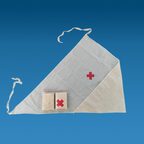 Cotton Triangular Bandage Red Cross Triangular Gauze Training Medical Staff Exam First Aid Kit Compatible Student School Nurse
