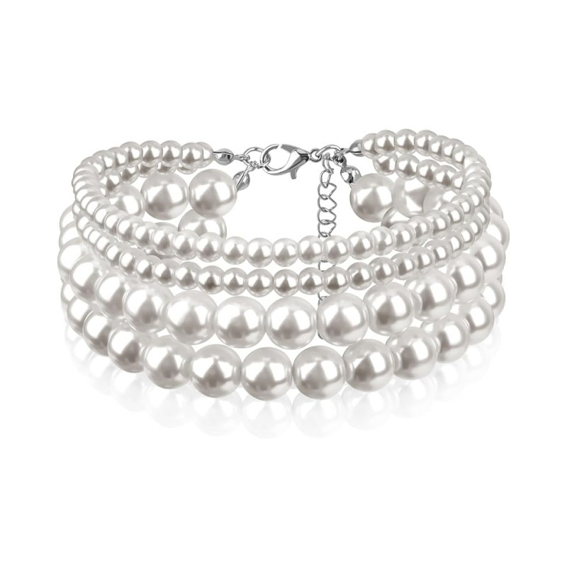 Cross-Border Hot Selling Wedding Gift Bridesmaid Accessories Imitation Pearl Lobster Clasp Adjustable Women's Fashion Bracelet Set