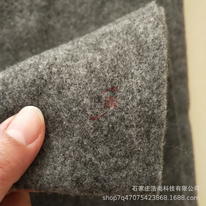 1.5MM针刺毡灰色黑色240-350g涤纶不织布包装加热垫用毛毡无纺布