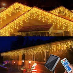 リモコンソーラーledカラーライトストリング屋外防水ガーデン庭園祭り満天の星滝灯氷灯
