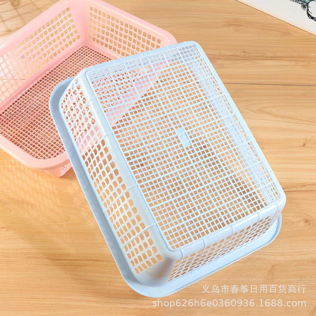 批发塑料方丝沥水篮家用厨房洗菜篮 水果蔬菜收纳方筐两元店货源