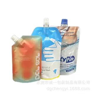 定做洗衣液补充袋500ml异形假斜嘴液体袋1升果蔬清洗剂替换装袋子