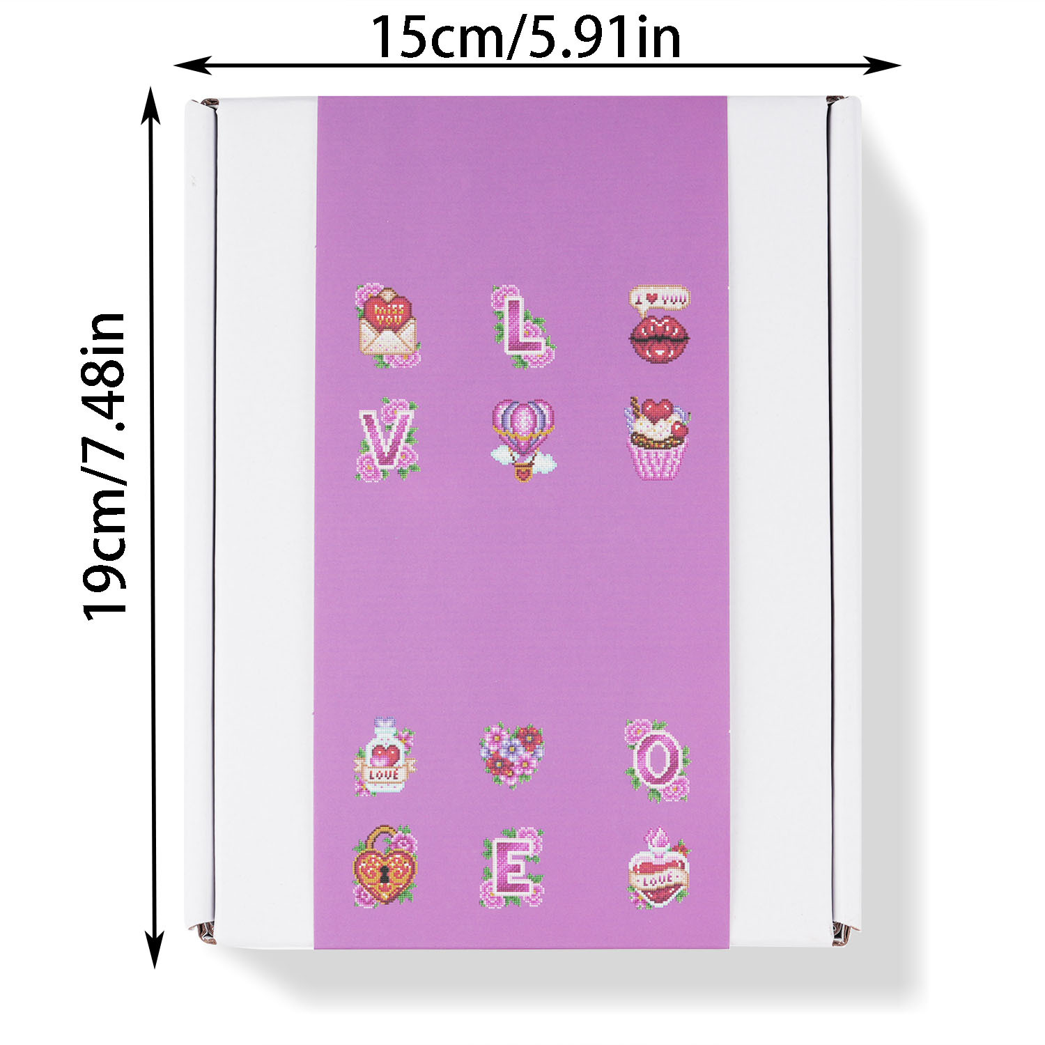 Amazon transfronterizo 5D pintura de diamantes 5 * 7 pulgadas sin marco Decoración de Día de San Valentín amor amor letras amor edición DIY