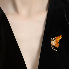 歐美法式超鮮艷漸變水晶蝴蝶胸針高檔女氣質名媛胸花別針秋冬配飾