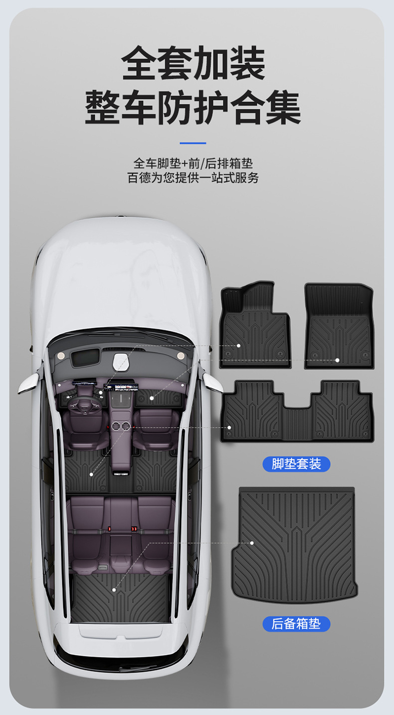 Suitable for Lantu Free+ Zhīyīn Special Car All-Weather Tpe Car Floor Mats and Trunk Mat