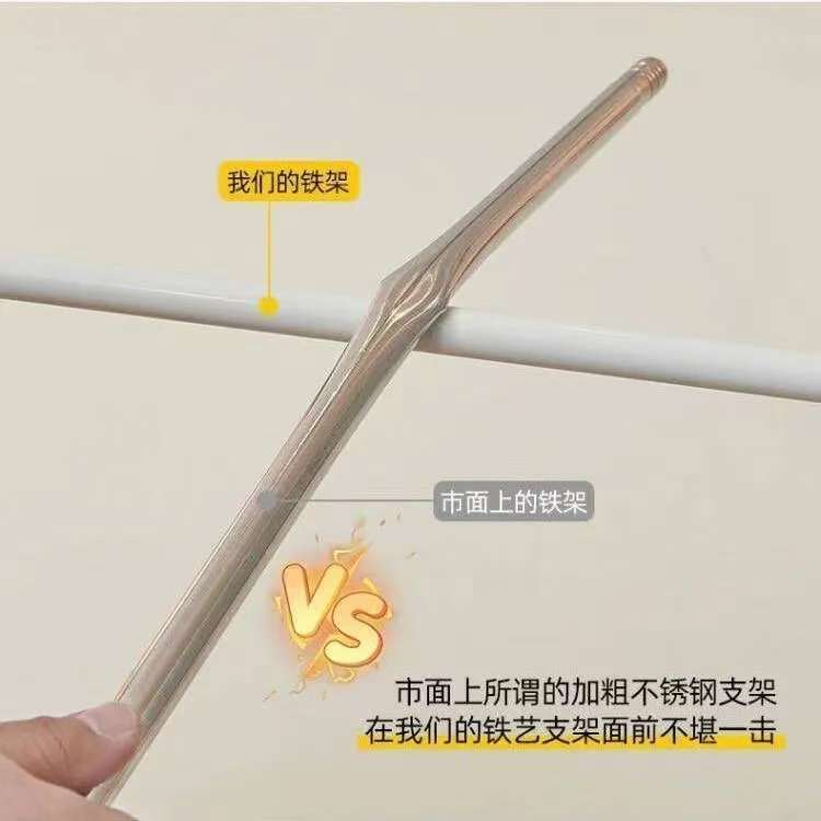 落地烤漆蚊帐支架 加粗可伸缩加厚支架 三开门宫廷杆子厂家批发|undefined