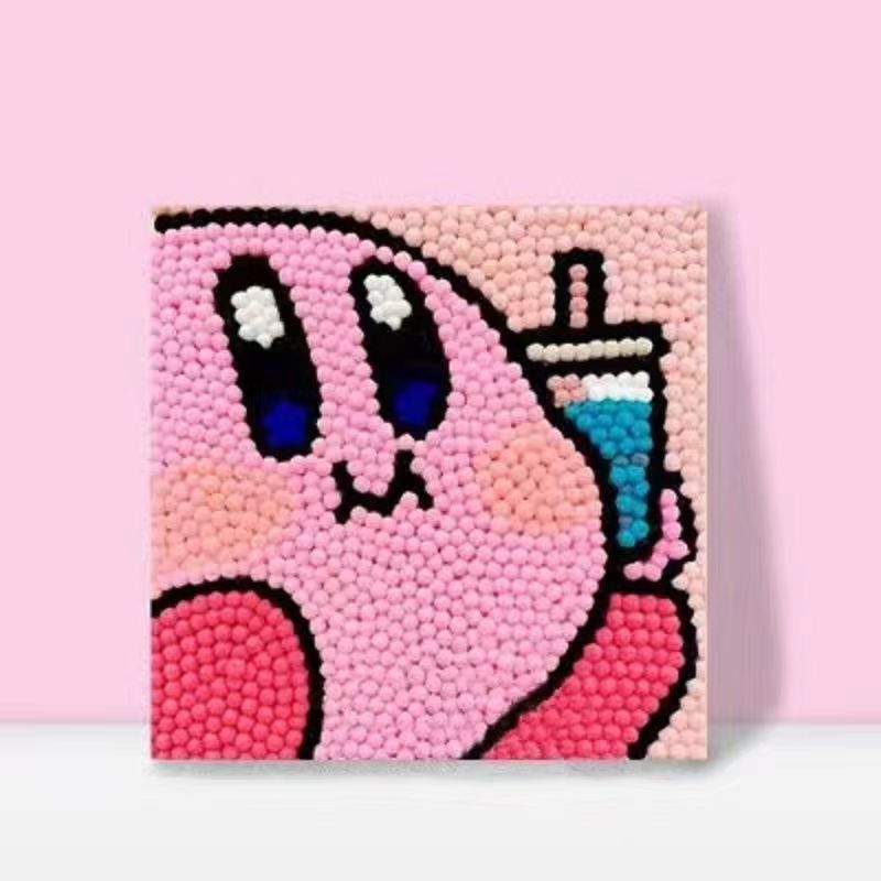 ファーボール絵画卸売DIY手作り貼り付け絵画材料パッケージ親子教育用子供用貼り付けポンポン絵画工場直販|undefined