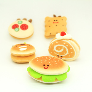 New cartoon food and toy series cute hamburger bread accessories diy hair accessories clothing children's shoes and socks brooch accessories