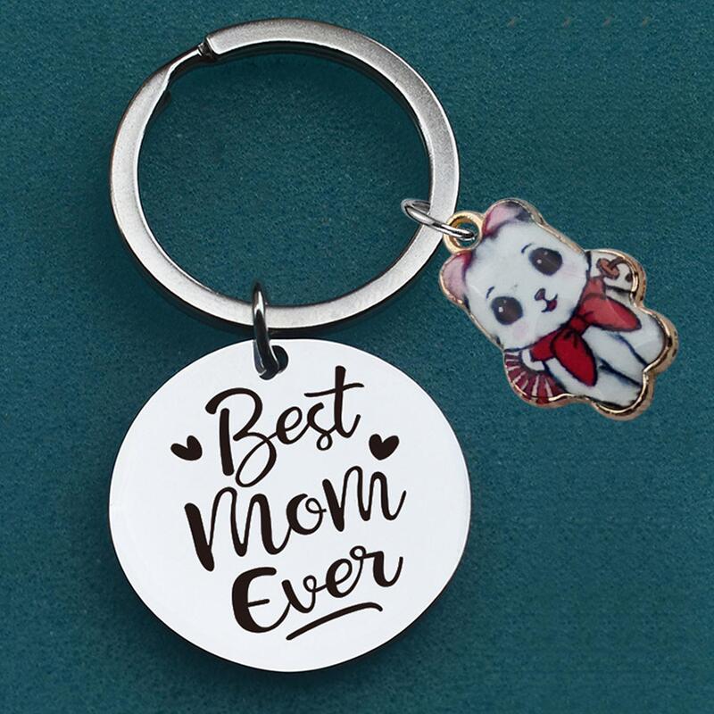 Cartoon Animal Panda Pendant DIY Alloy Oil Drop 20X13Mm Mother's Day Key Ring Etsy Keychain Key